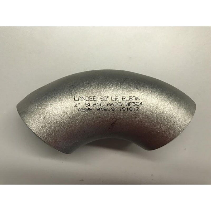 ASTM A403 WP304 90 DEG Elbow, ASME B16.9, 2 Inch, SCH 10, BW