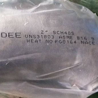 ASTM A815 UNS 31803 Duplex Stainless Steel Elbow, 90 Degree