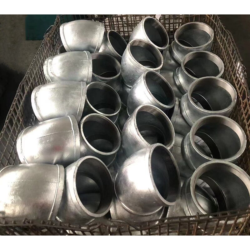 Malleable Iron 45 Degree Elbow, ANSI B16.3, 4 Inch, HDG, NPT