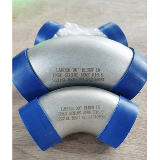 SS 316L 90 Degree Elbow, ASME B16.9, 2 IN, DN50, LR, SCH 10S