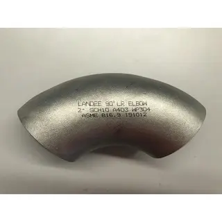 ASTM A403 WP304 90 DEG Elbow, ASME B16.9, 2 Inch, SCH 10, BW