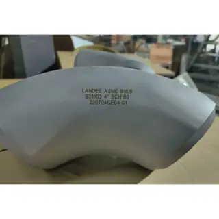 ASME B16.9 90 DEG Elbow, ASTM A815 UNS S31803, DSS, 4 Inch