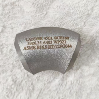 SS 321 45 Degree Elbow, ASTM A403 WP321, OD 33 MM, SCH 160