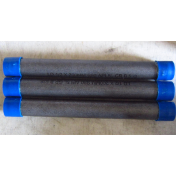 API 5L Grade B PSL 1 Pipe Nipple, 1/2 Inch, SCH 80, NPT Ends