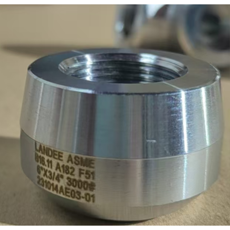 ASME B16.11 Threadolet, ASTM A182 F51, 3/4 * 6 Inch, CL3000