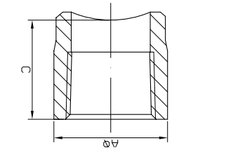 ASTM A106 Threaded Welded Outlet Design Drawing