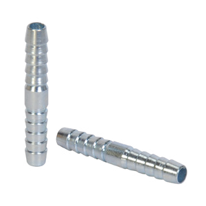 Barbed Hose Mender, Plated/Unplated Steel, Insert x Insert
