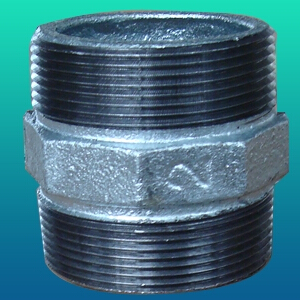 Hexagonal Iron Nipple, 2 Inch, Galvanized Coating
