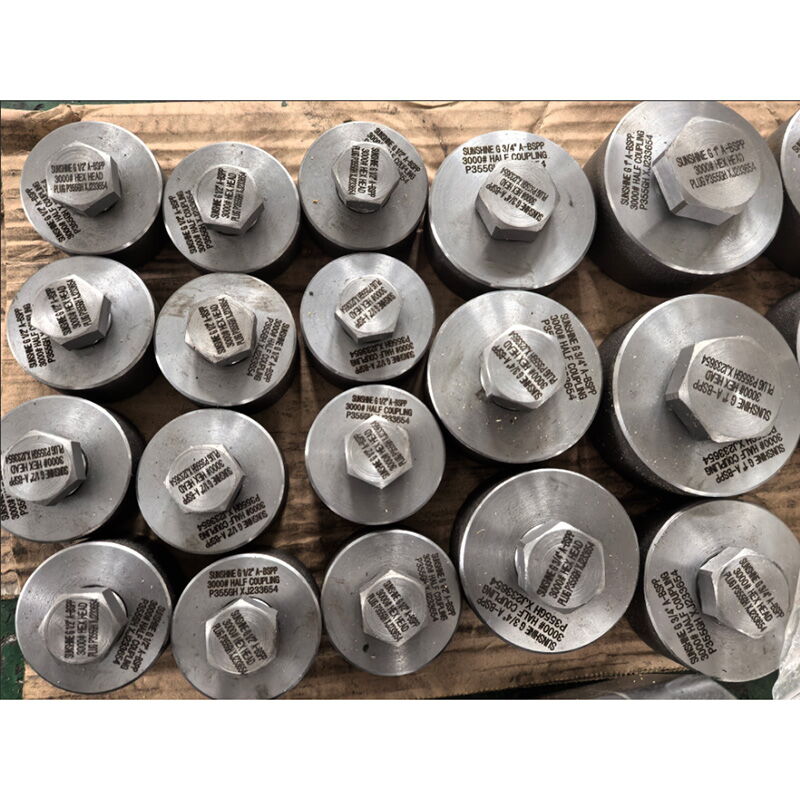 P355GH Half Coupling & Hex Head Plug, 1/2 Inch, CL3000, BSPP