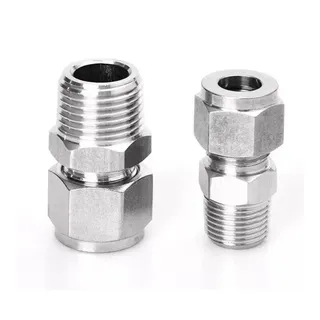 SS 316 Male Connector, ASTM A276 TP316, 0.5 * 0.5 Inch, NPT