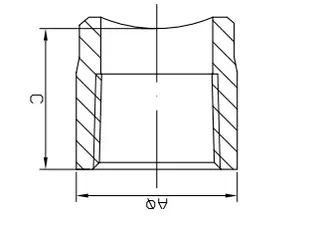 ASTM A106 Threaded Welded Outlet Design Drawing