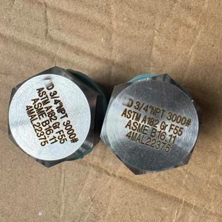 ASTM A182 F55 Forged Hex Plug, ASME B16.11, 3/4 Inch, CL3000