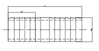 Barbed Hose Mender Design Drawing