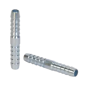 Barbed Hose Mender, Plated/Unplated Steel, Insert x Insert