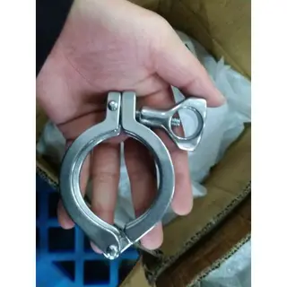 SUS304 Tri-Clover Clamp, Stainless Steel, 2 Inch, Single Pin