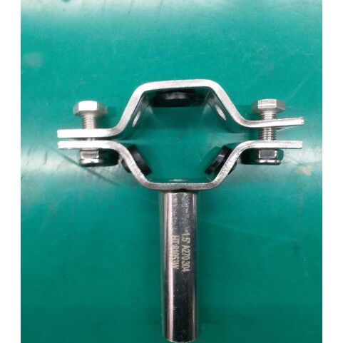 Sanitary Double Bolt Clamp, EN 1.4301, Stainless Steel, 2 IN