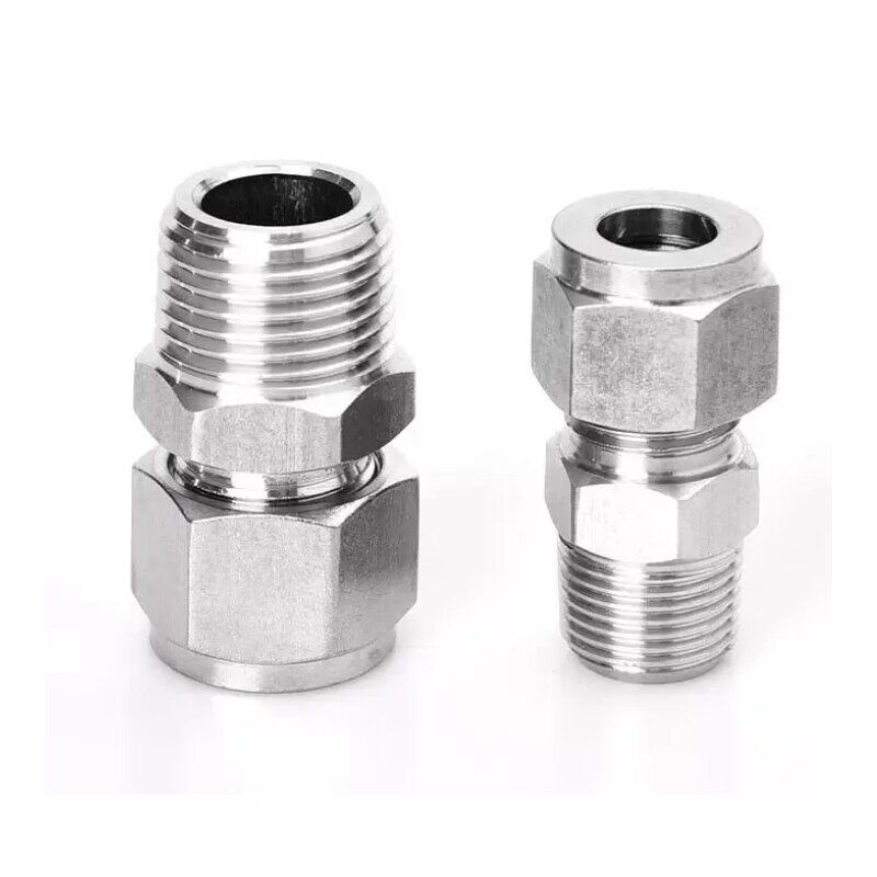 SS 316 Male Connector, ASTM A276 TP316, 0.5 * 0.5 Inch, NPT