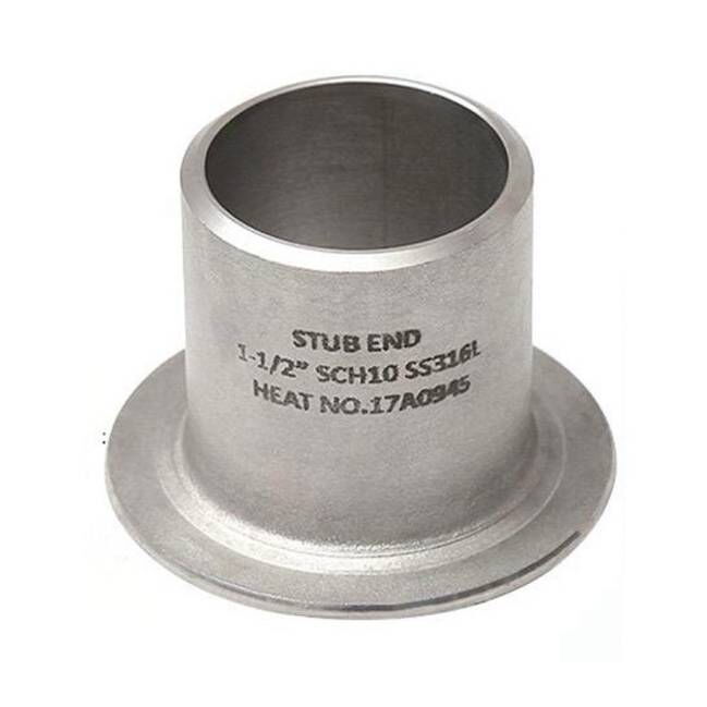 ASTM A403 WP316L Stub End, MSS SP-43, 1-1/2 IN, SCH 10, PBE