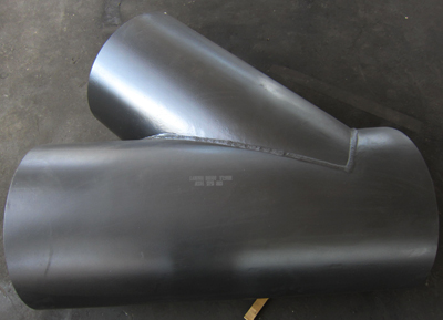A234 WPB Y Type Tee ANSI B16.9 12 Inch SCH 40 BW Black