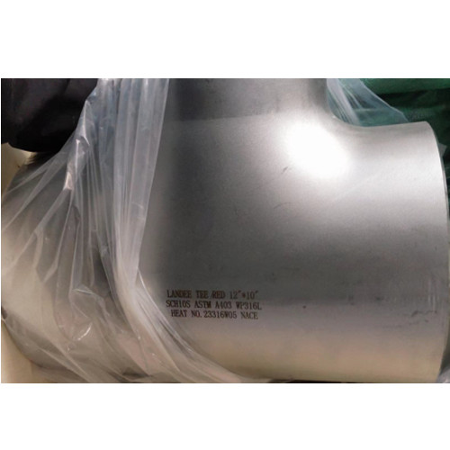 ASTM A403 WP316L Reducer Tee, 12 X 10 IN, ASME B16.9, SCH 10S