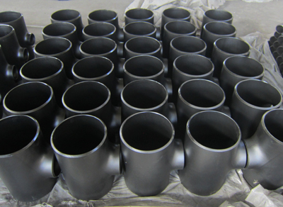 Black Carbon Steel Equal Tee, ASTM A234 WPB, 4 Inch, SCH 40, B16.9