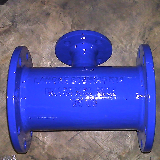 BS EN 545 Ductile Iron Unequal Tee, DN200 X DN100