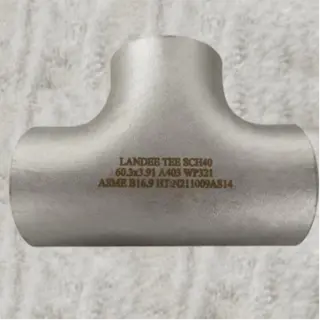 SS 321 Equal/Straight Tee, ASTM A403 WP321, 2 Inch, SCH 40S