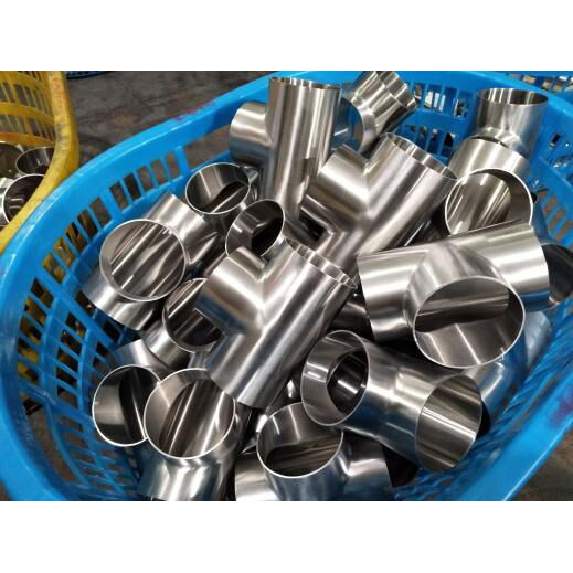 Sanitary Pipe Tee, Stainless Steel SS 304, 2 IN, WT 2.77 mm