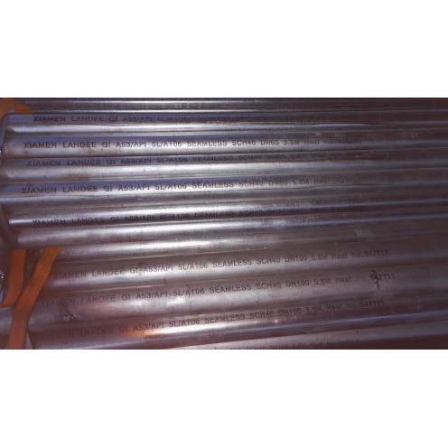 ASTM A106/A53 Gr.B Steel Pipe, Seamless, DN80, HDG, Bevelled