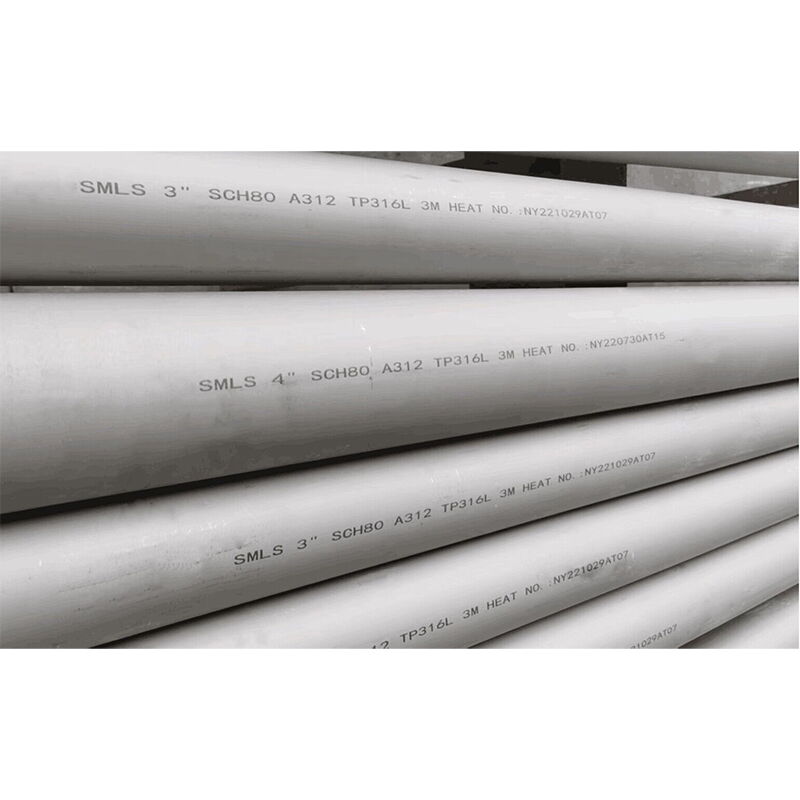 ANSI B36.19 Seamless Pipe, A312 TP316L, 4 Inch, SCH 80, 3M