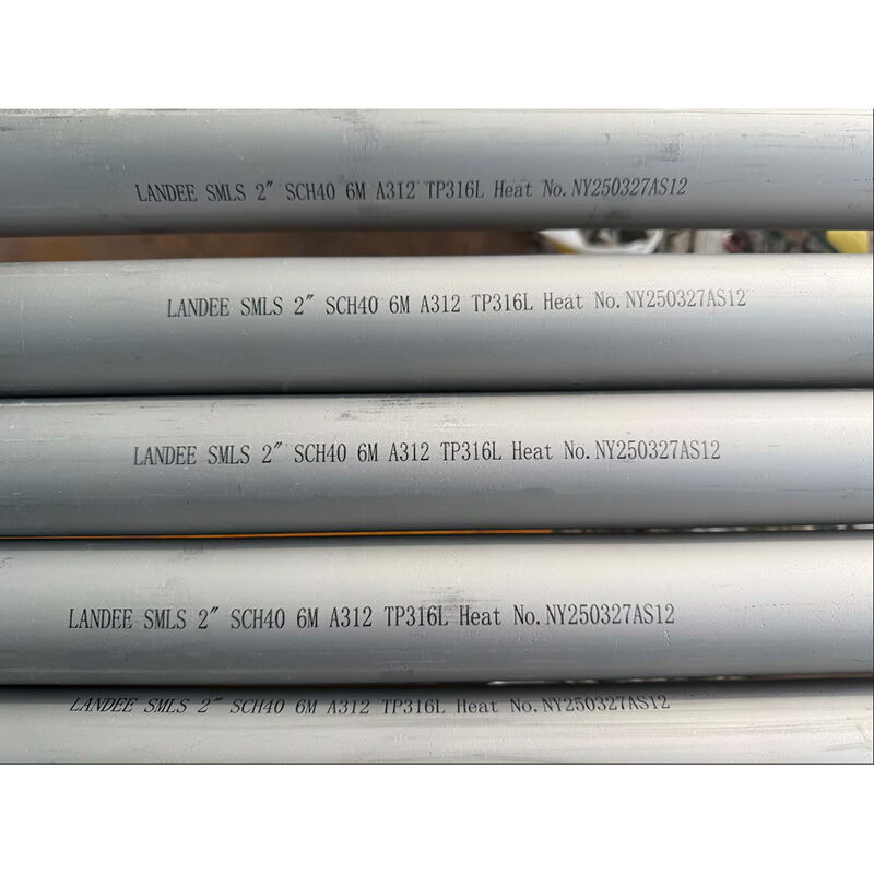 ASTM A312 TP316L SMLS Pipe, 2 Inch, 6 Meters, SCH 40, PE End