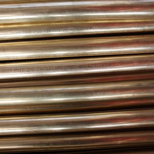 ASTM B111 C44300 Tube, Admiralty Brass, OD 25.4mm, PE