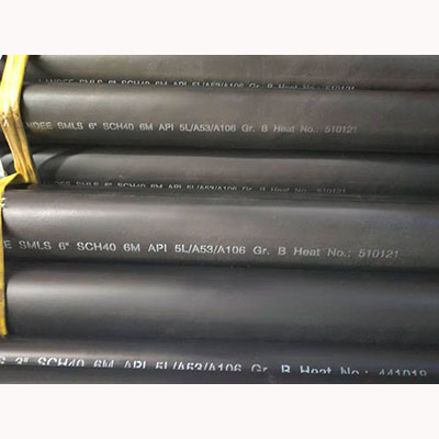 6 Inch Seamless Pipe, API 5L GR.B, ANSI B36.10, SCH40, BE