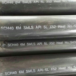 API 5L X52 Carbon Steel Pipe, SCH 40, 6 Meters, 6 Inch