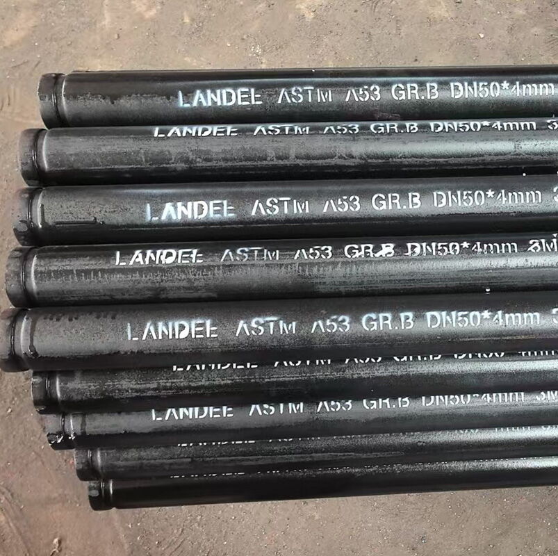 Carbon Steel ERW Pipe, ASTM A53 Grade B, DN50, 3 M, Grooved