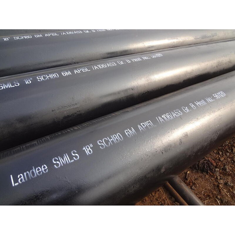 Carbon Steel SMLS Pipe, ASTM A106/A53/API 5L GR.B, 18 IN, 6M