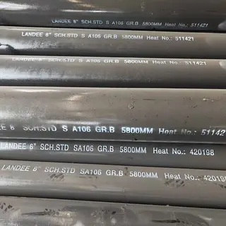 ASME SA106 Grade B Seamless Pipe, 6–8 Inch, 5800 mm, SCH STD