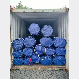 Hot Dip Galvanized ERW Pipes Packaged for Export