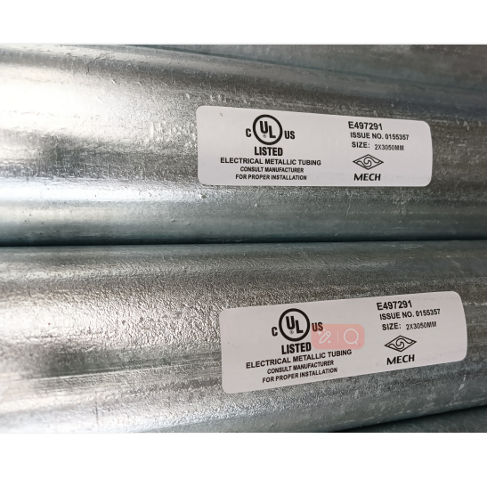 UL listed EMT Pipe, Galvanized Steel Electrical Metallic