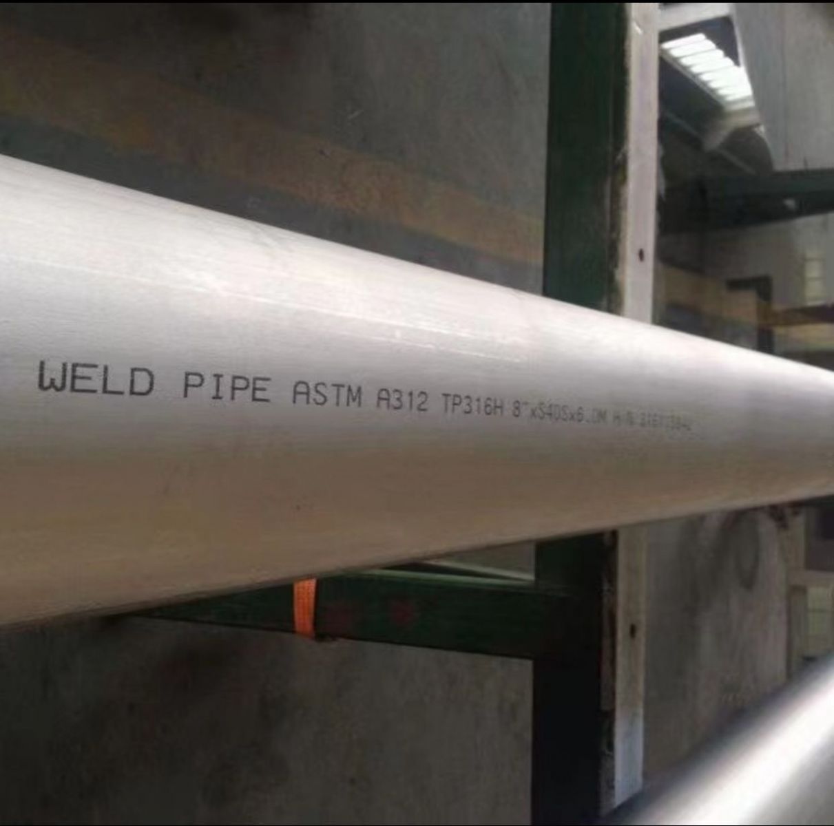 ASTM A312 TP316H Welded Pipe, SCH 40S, 8 Inch, ASME B36.19