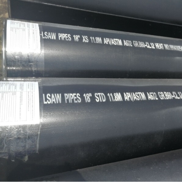 ASTM A672 B60 Class 12 LSAW Pipe, ASME B36.10, 18 Inch