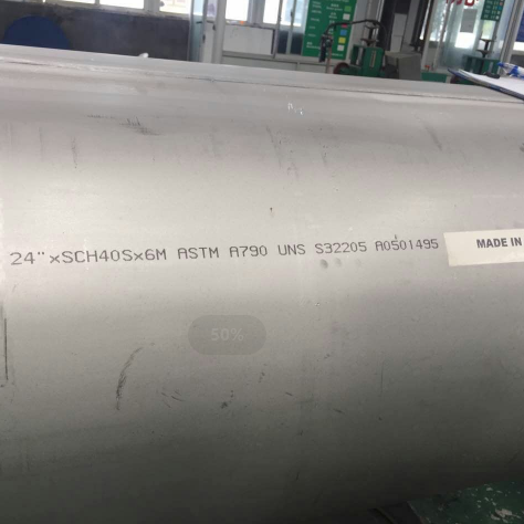 ASTM A790 UNS S32205 ERW Welded Pipe, 24 Inch, SCH 40, 6 MTR