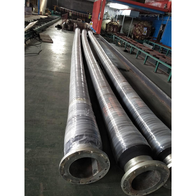 Flexible Discharge Hose, Rubber, 6 IN, 12 M, Single Carcass