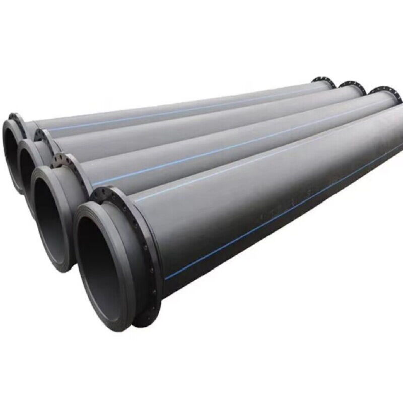 HDPE Plastic Pipes, ISO 4427, DN450, WT 26.7 mm, Flange Ends