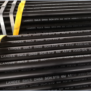 ASTM A333 Gr 6 Seamless Pipe, 2 Inch, SCH STD, 6 Meters