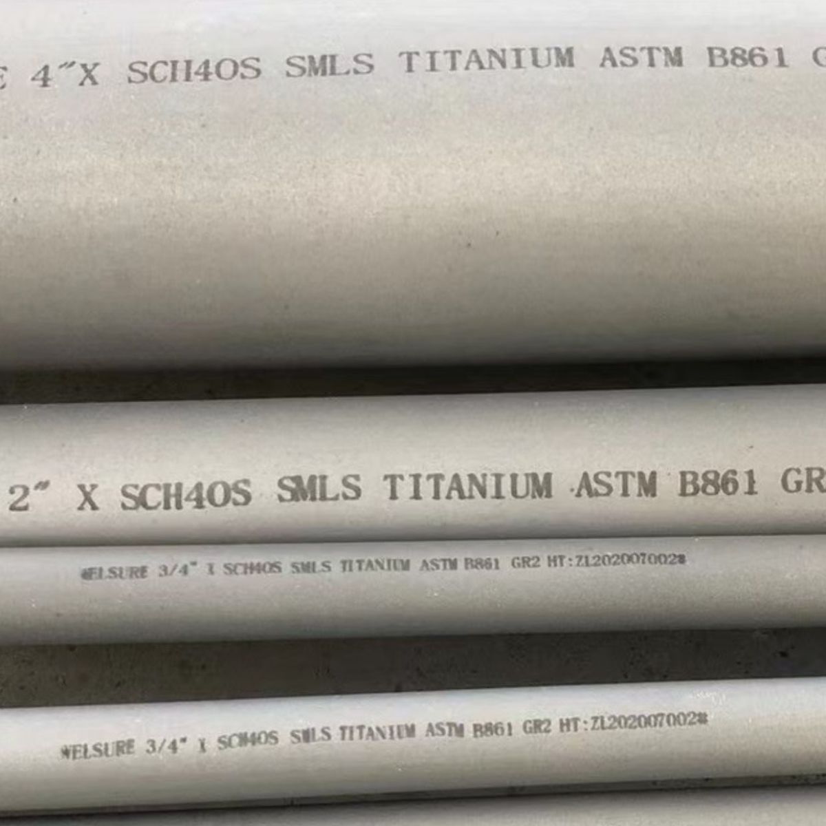 Titanium ASTM B861 GR 2 Seamless Pipe, 4 Inch, SCH 40S