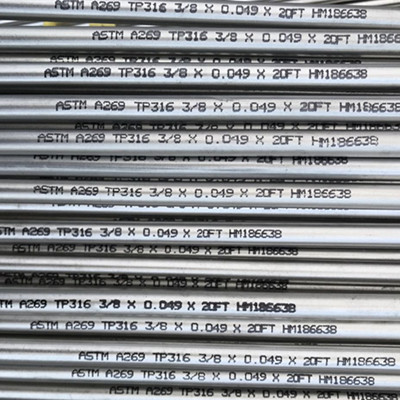 A269 TP316 Seamless Tube, 3/8 Inch, 0.049 Inch, 20 Feet