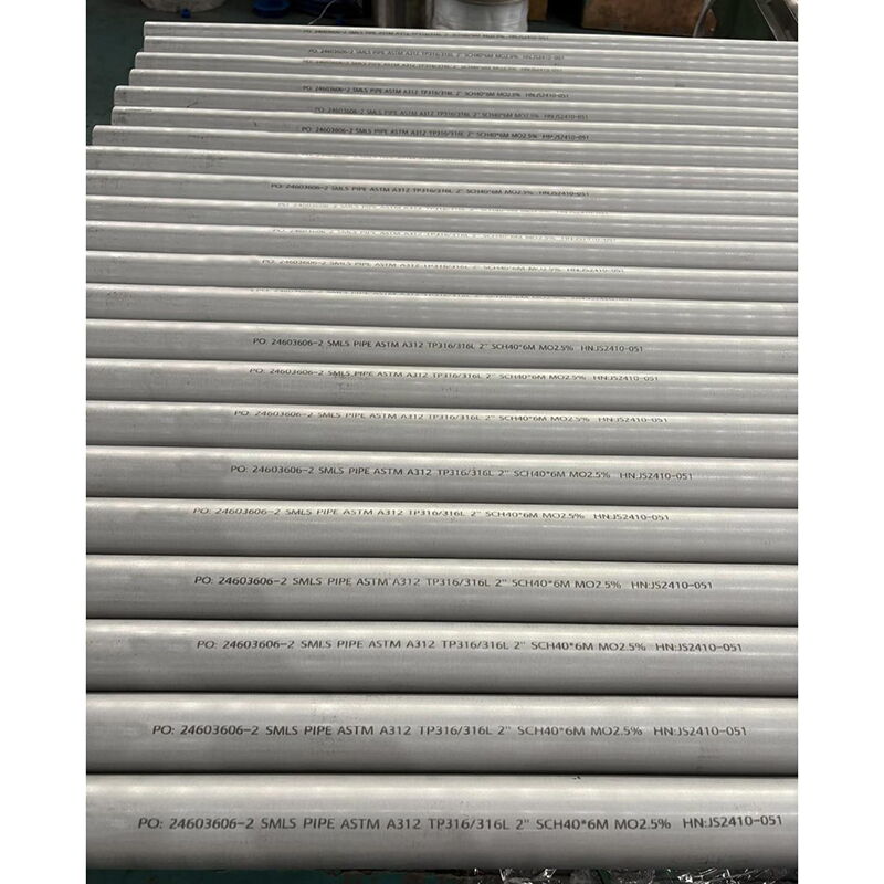 ASME B36.19 Steel Pipe, A312 TP316, 2 Inch, 6 Meters, SCH 40