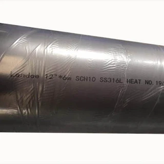 ASTM A312 TP316L Seamless Pipe, ASME B36.19, 12 Inch, SCH10, 6M