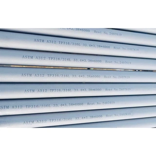 ASME B36.19 Steel Pipes, ASTM A312 TP316/316L, OD 33.4 mm